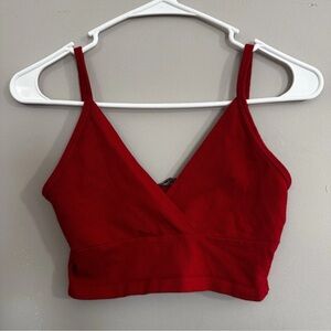 Brandy Melville Women’s Bralette Crossover Tank Crop Top Red Size Small